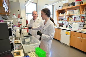 Wooster students and faculty research together in the College nationally recognized science labs.