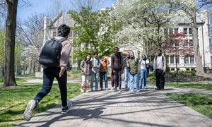 Students in front of Ebert Art Center