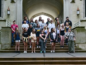 The 2026 Inaugural pre-orientation cohort of Leadership Compass gathered for ice cream and greetings prior to departure.