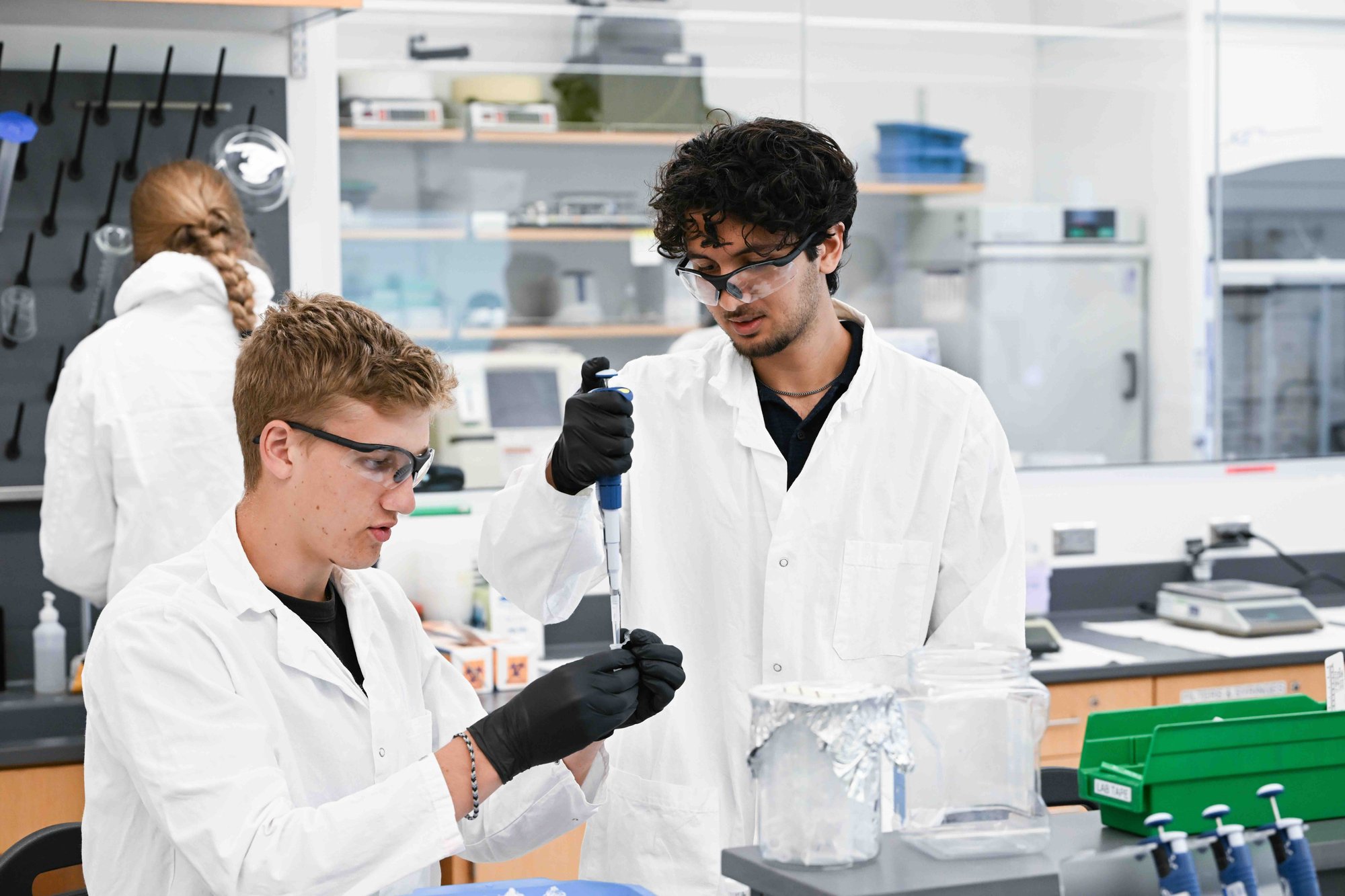 students in lab students in lab