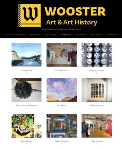 Wooster Art & Art History; link to Senior Independent Study portfolios