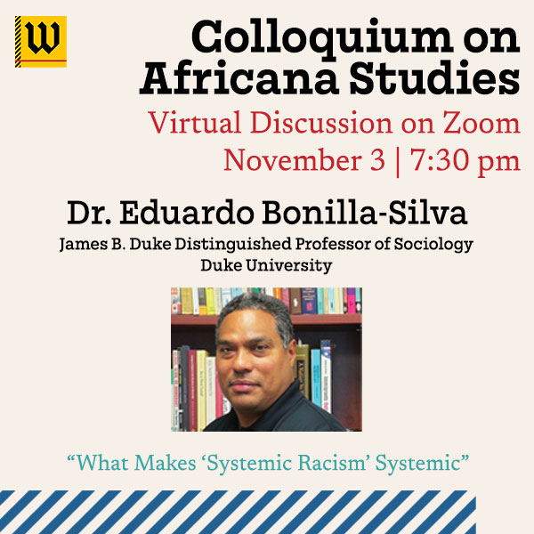 graphic with information on Africana Studies Colloquium