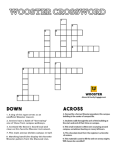 Wooster Crossword Puzzle