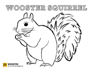 Wooster Squirrel Coloring Page