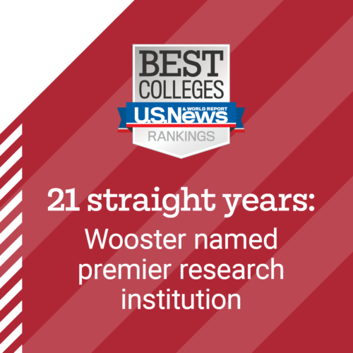 21 years Wooster named premier research institution