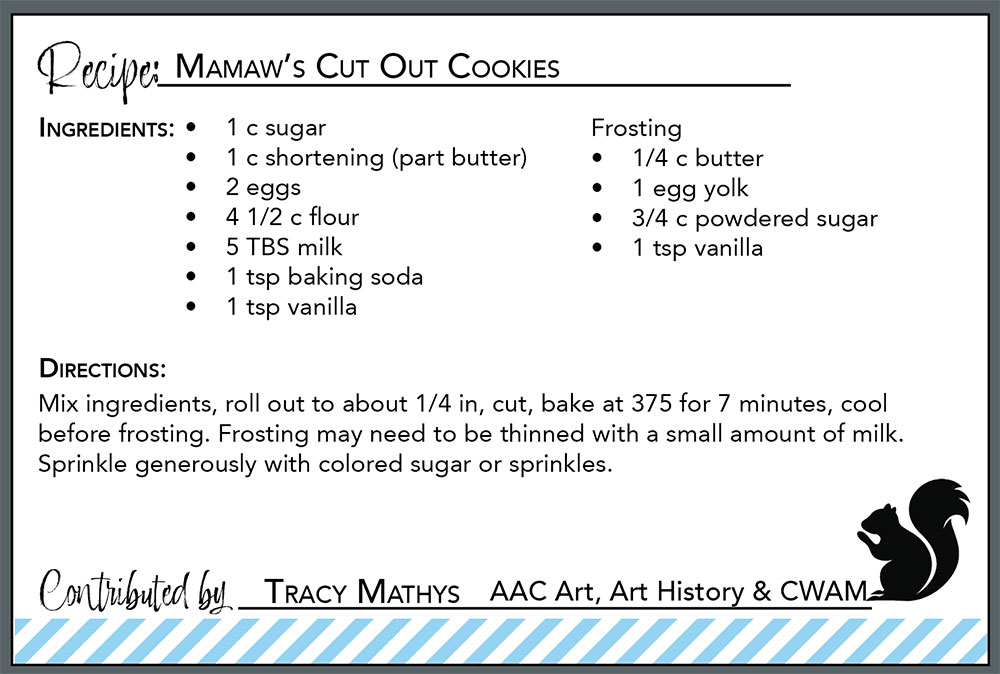 Mamaw's Cut Out Cookies recipe card