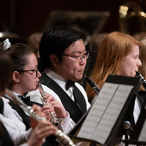 Students performing in Symphonic Band