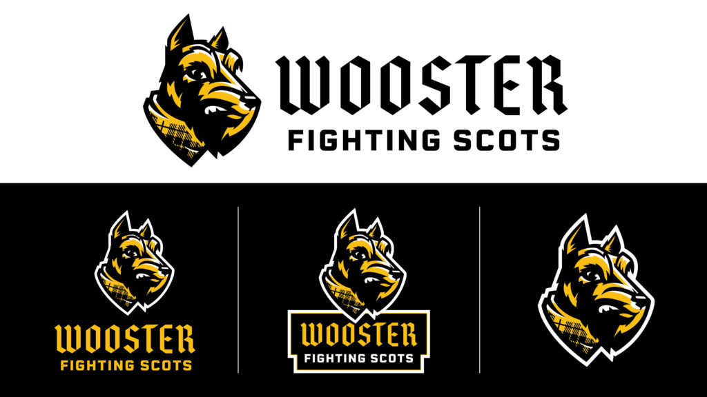 A collage of new Fighting Scot logos