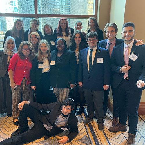 Wooster team at American Model United Nations Conference, fall 2022 in Chicago