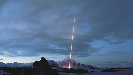 "In 1995, a Black Brant XII science rocket studying the northern lights above Andøya, Norway triggered a false alarm in Russia of an incoming nuclear attack."
Photo: Kolbjørn Blix