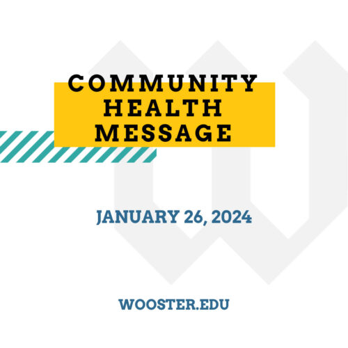 Community Health Message; January 26, 2024