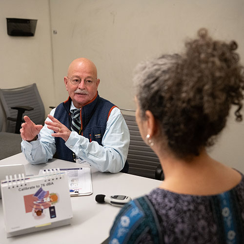 Don Goldberg, professor at The College of Wooster in the communication sciences and disorders, talked about his work on the Test of Auditory Functioning with fellow Wooster faculty and staff at the Celebration of Creators and Scholars on March 1.