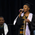 Brianna Mosley ’24, now a music graduate to the stage to preform her rendition of “Never Enough.”