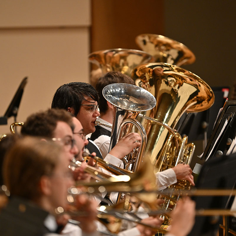 Student musicians from the Scot Symphonic Band perform at the 2023 Celebration of the Arts.