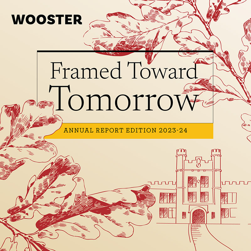 Square cover image Annual Report Edition 2023-24 of Wooster magazine