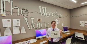 Harris was editor-in-chief for the Wooster Voice.  Photo courtesy Rae Harris.