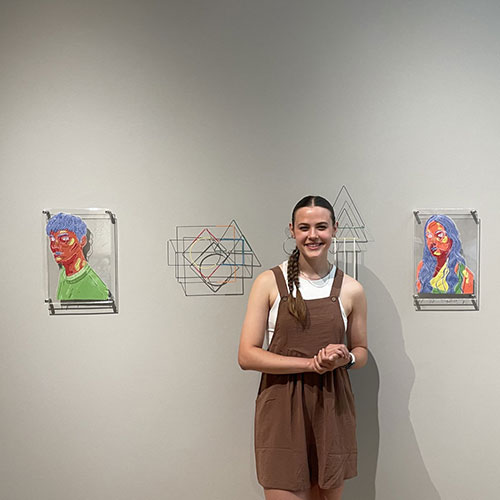 Adele Dooner ’25, a studio art and education major, visualized data through sculpture.