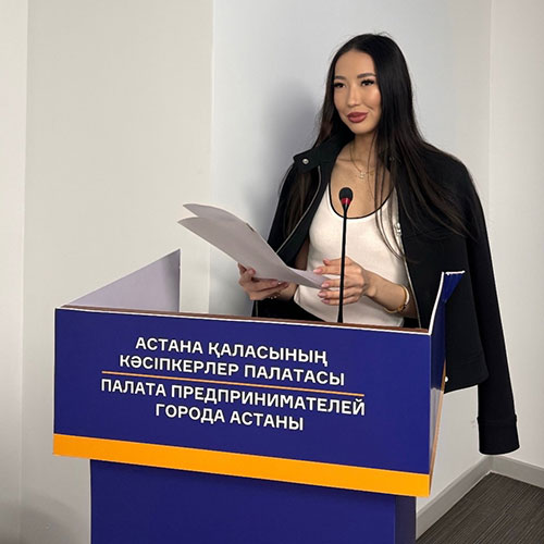 Zhansaya Azhdarova '25 spent the summer interning at Atameken, developing skills in marketing and data analysis.