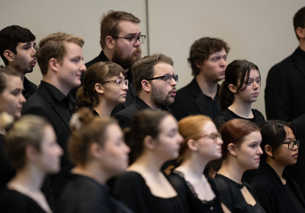The Wooster Chorus perfoms.