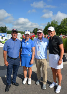 Colvin advises clients on pairing a brand with professional golf ambassadors, such as Corey Pavin, Annika Sörenstam, and Suzann Pettersen, pictured here with him (second from right). Photo: Robert Spears Photography