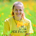 Majoring in Earth sciences and environmental studies, Cady Eakins ’25 interned at Akron Cooperative Farms as part of an APEX Fellowship, allowing her to make connections in her community and gain knowledge in agriculture and entomology.