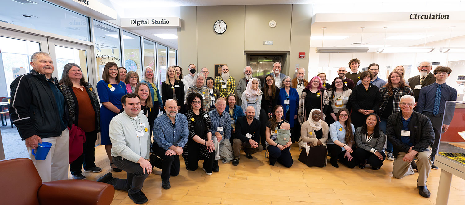 Faculty, staff, and alumni PBK members gathered for a group photo to mark the occasion.
